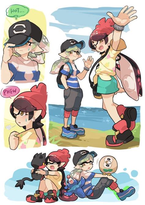 someone on twitter suggested me to draw the squid sisters in pokemon s m settings a while ago i