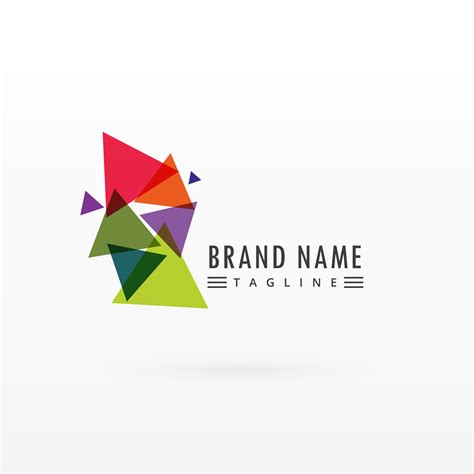 abstract triangle colorful logo design   vector art stock graphics images