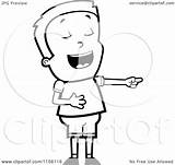 Laughing Boy Clipart Cartoon Pointing Caucasian Cory Thoman Outlined Coloring Vector People 2021 sketch template