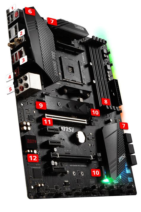 msi  gaming pro carbon ac amd motherboard  gaming pro carbon ac ccl computers