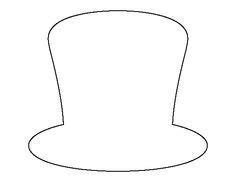 top hat pattern   printable outline  crafts creating