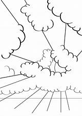 Clouds Coloring Pages Cloud Sun Kids Printable Drawings Through Color Template Print Drawing Heaven Sheet Bestcoloringpagesforkids Sheets Types Books Templates sketch template