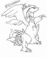 Coloring Reshiram Pages Pokemon sketch template