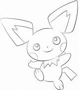 Pichu Coloring Pikachu sketch template