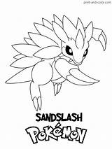 Sheets Sandslash sketch template