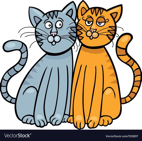 cartoon  cats  love royalty  vector image