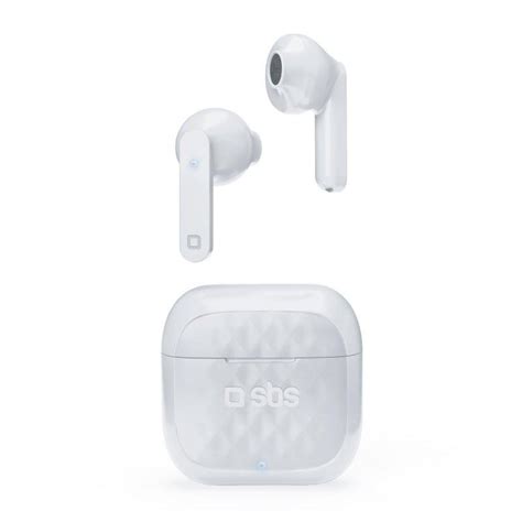 sbs tws wireless earbuds  charging case white eir store