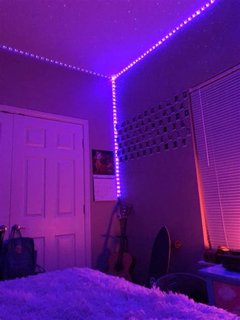 purple aesthetic bedroom led lighting bedroom purple led lights