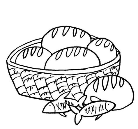 loaves  fish colouring pages page  clipart  fish coloring