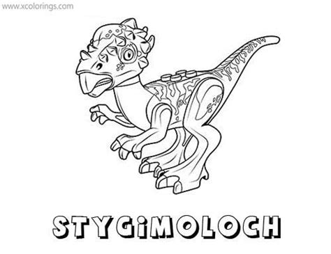 lego jurassic world coloring pages stygimoloch xcolorings