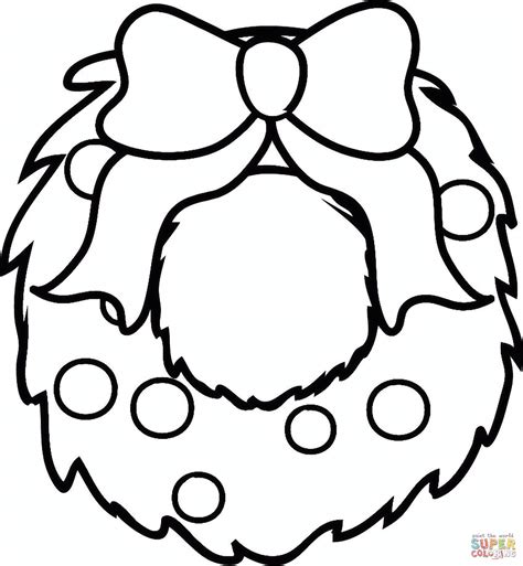 christmas wreath printable coloring pages