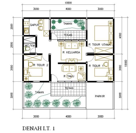 12 Contoh Denah Rumah Sederhana 2019