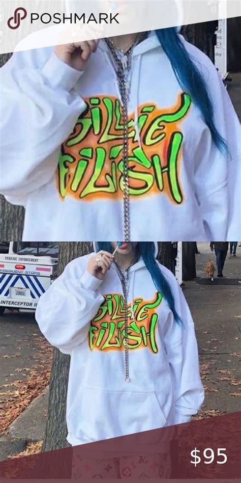 billie eilish authentic graffiti hoodie original merchandise billie