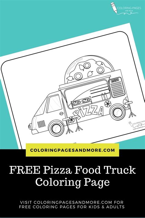 pizza food truck coloring page