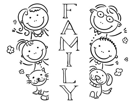 family coloring pages printable printable templates