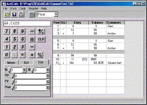 filegets acticalc desktop calculator screenshot  easy