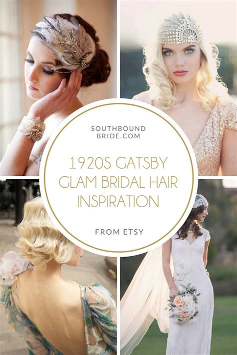 gatsby glam bridal hairstyle inspiration 1920s wedding