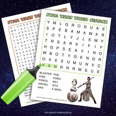 printable star wars word search puzzles