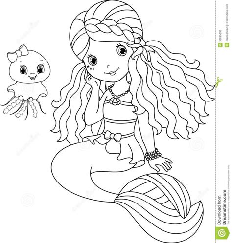 cute mermaid coloring pages  getcoloringscom  printable