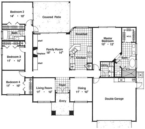 perfect family house plan hd st floor master suite florida  split bedrooms