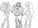 Pages Coloring Yelps Ghoulia Getcolorings Monster High sketch template