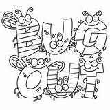 Clipart Coloring Spelling Pages Bug sketch template