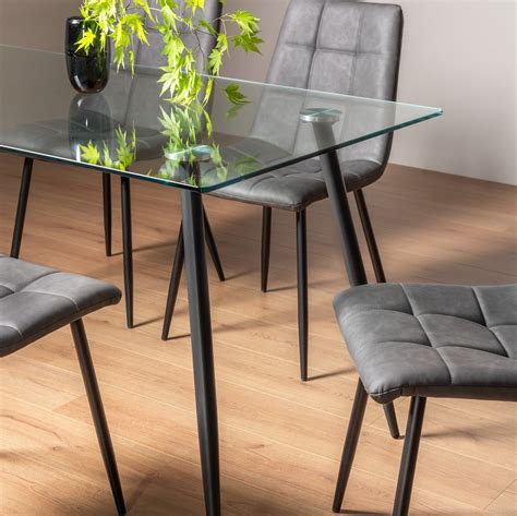 martini  seater glass dining table home furniture home origins