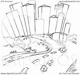 Coloring City Road Outline Down Clipart Illustration Van Putting Royalty Rf Bannykh Alex 2021 sketch template