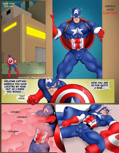 Iceman Blue Captain America Gay Superheros Porn