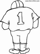 Number Coloring Pages Printable Football sketch template