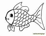 Coloring Fish Drawing Kids Draw Pages Book Painting Pdf sketch template