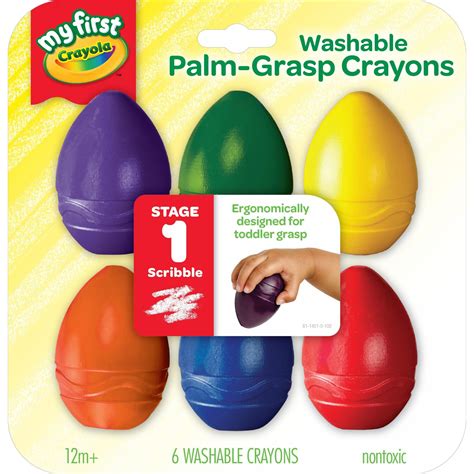 crayola   washable palm grasp crayons  toddlers  count