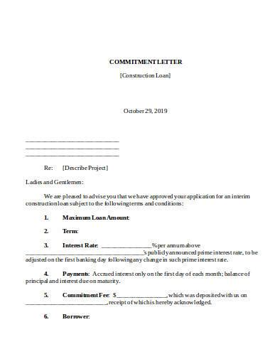 letter  commitment  contract sample lettering letter  images