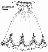 Ball Gown Dress Party Paper Dresses Coloring Pages Gowns Dolls Doll Liana Printable Lianaspaperdolls Kids Princess Sketch Clothing Click Girls sketch template