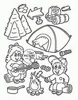 Coloring Pages Summer Kids Camp Camping Scenery Drawing Clip Clipart Color Popular Drawings Library Getdrawings sketch template