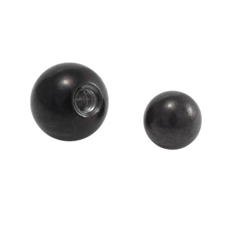 black titanium threaded balls punktured