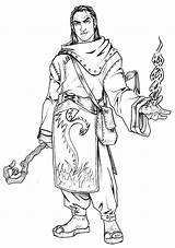 Mage Coloring Pages Designlooter Template 3dartist sketch template
