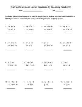 solving systems  equations  graphing practice   absolute math