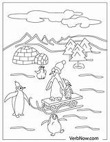 Penguins Verbnow Igloo sketch template