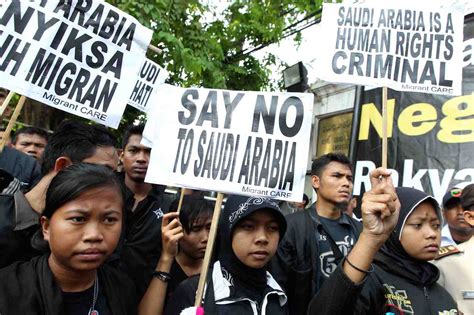 indonesia protests beheading of domestic worker in saudi arabia