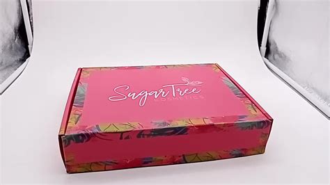 wholesale custom logo pink shipping mailer packaging box cardboard