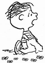 Linus Peanuts sketch template