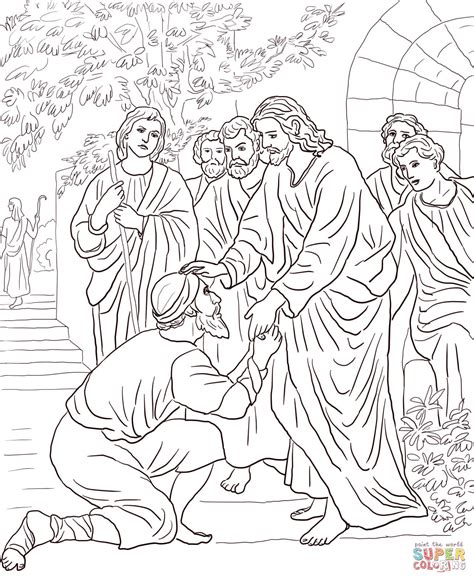 jesus heals  blind man coloring page  getdrawings