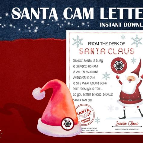 template   printable santa cam letter  official nice list