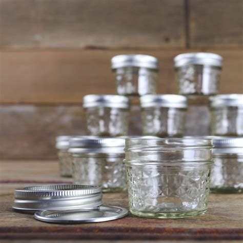 Ball Mason 4oz Quilted Jelly Jars With Lids