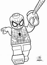 Lego Coloring Spider Man Spiderman Pages Illmosis Color Marvel Print Swing sketch template