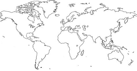 coloriage carte du monde vierge  imprimer
