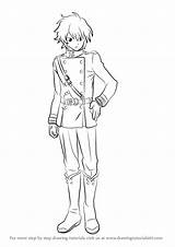 Seraph Yuichiro Hyakuya Owari Draw Drawing Step Anime sketch template