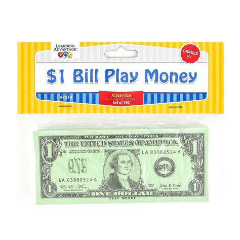 learning advantage  dollar bill play money set   mardel