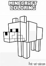 Minecraft Color Print Coloring Pages Boys Games sketch template